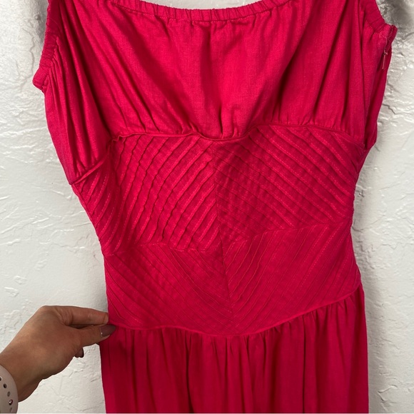 Free People romantic Santorini pink Linen blend Maxi Dress, fits like XS - Picture 6 of 12